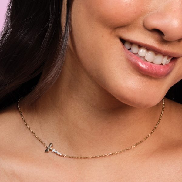Ever Stacked Bee Rose Gold Plated Stacking Necklace - Image 3