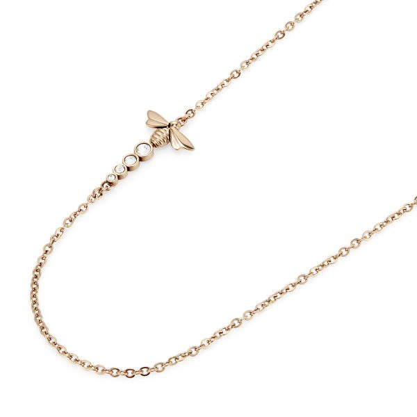 Ever Stacked Bee Rose Gold Plated Stacking Necklace - Image 4