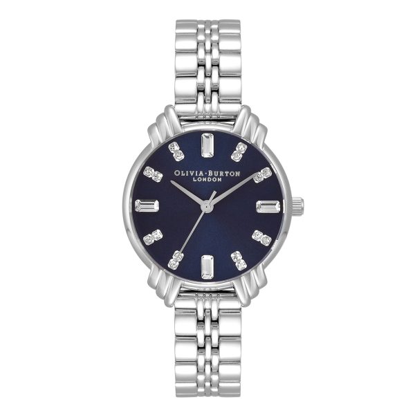 30mm Blue & Silver Bracelet Watch