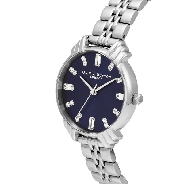 30mm Blue & Silver Bracelet Watch - Image 2