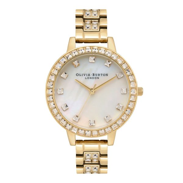 34mm White & Gold Bracelet Watch