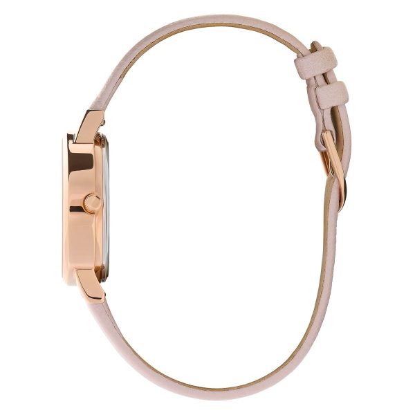 30mm Rose Gold & Pink Leather Strap Watch - Image 4