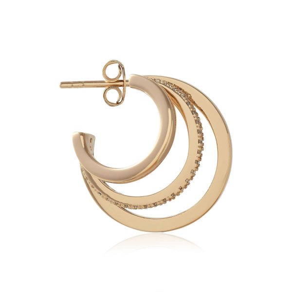 Gold Multi Hoop Earrings - Image 2